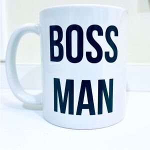 LAST DAY SALE! NEW! Boss Man White Mug NWOT
